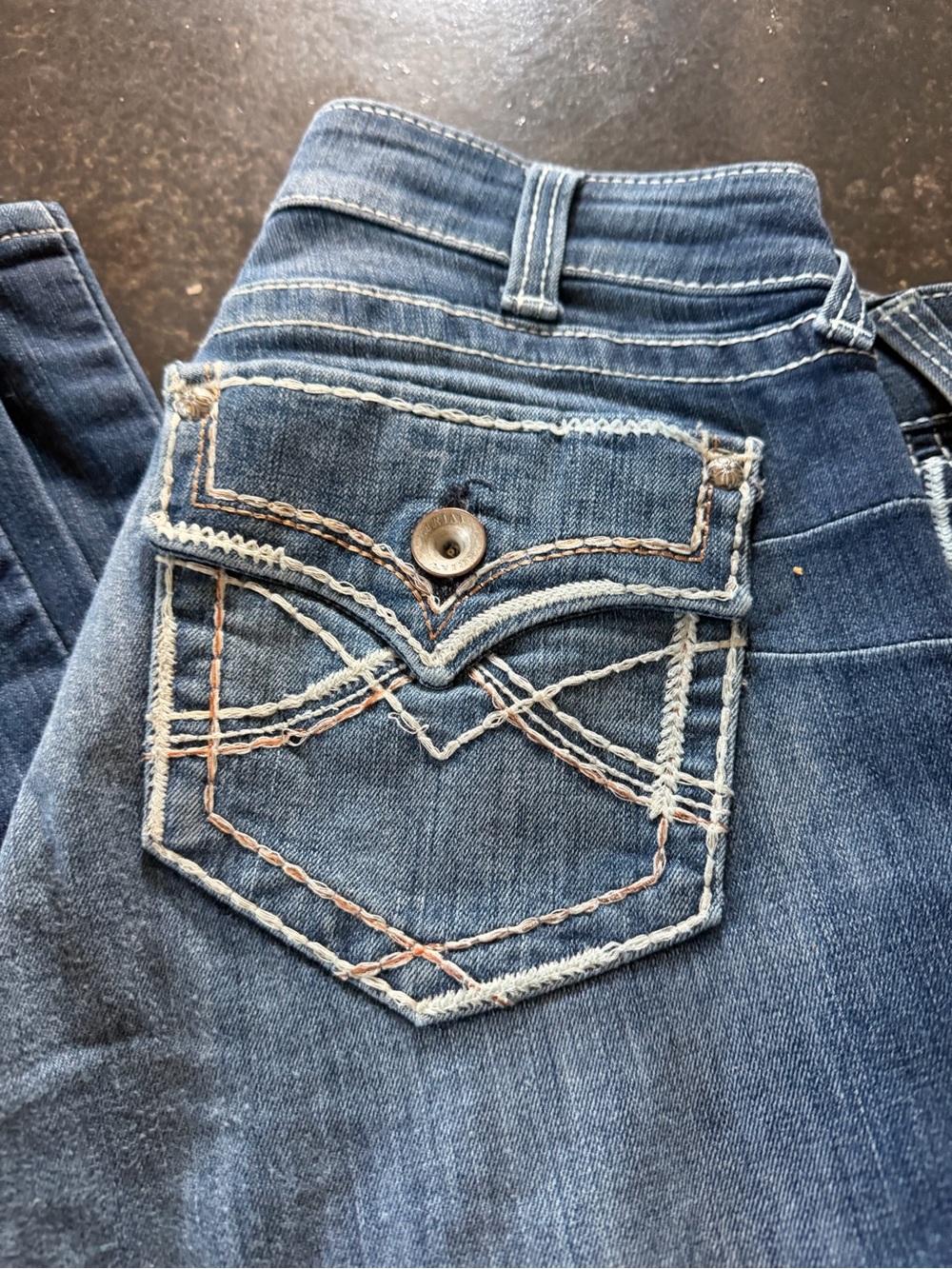 Ariat REAL Denim Womens Bootcut Jeans Size 31L Blue Mid Rise Western - Picture 5 of 12